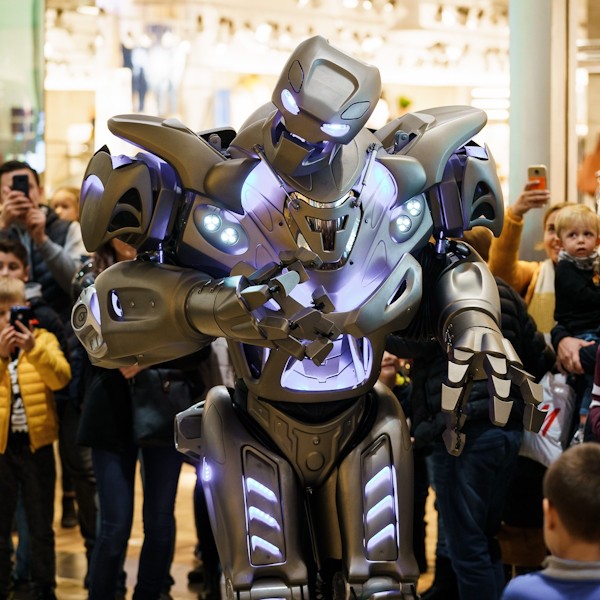 Titan the Robot Visits Cheltenham